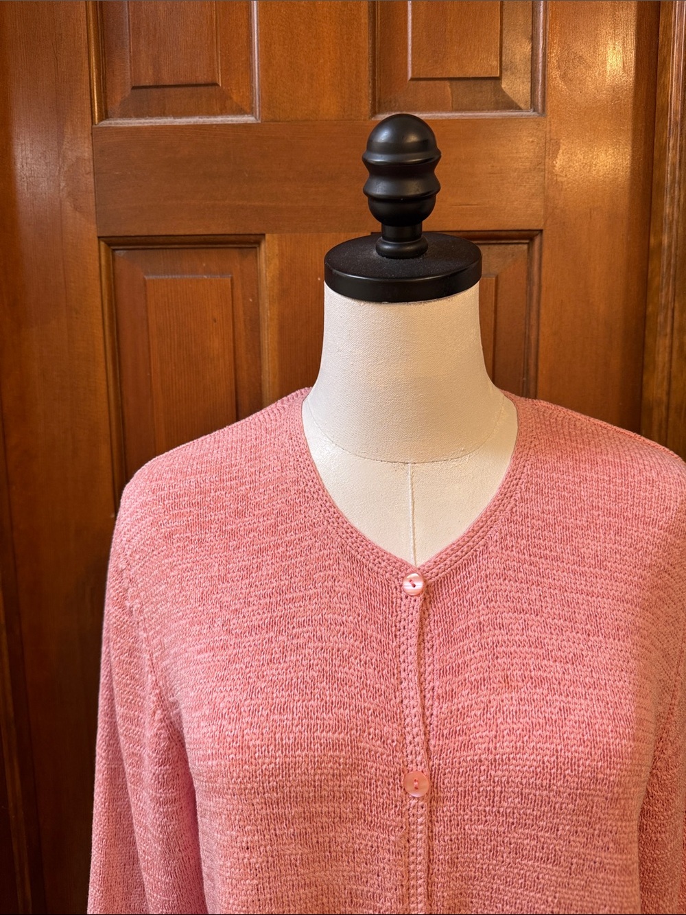 Pendleton Pink V-Neck Button Cardigan Size XL